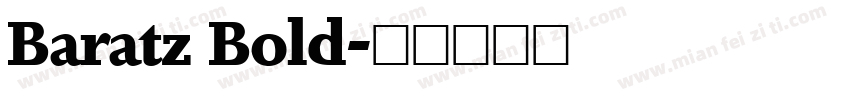Baratz Bold字体转换